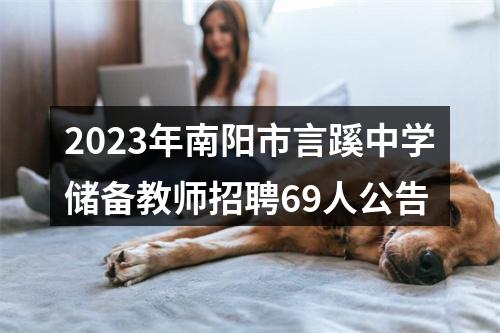 2023年南阳市言蹊中学储备教师招聘69人公告 图片