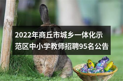 2022年商丘市城乡一体化示范区中小学教师招聘95名公告 图片