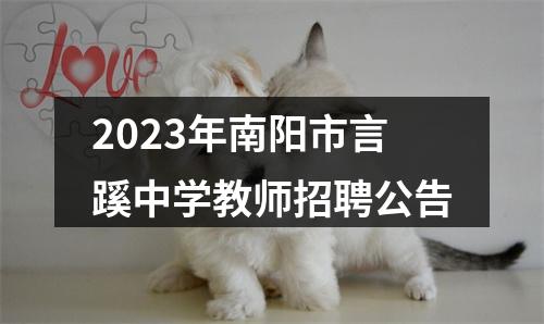 2023年南阳市言蹊中学教师招聘公告 图片