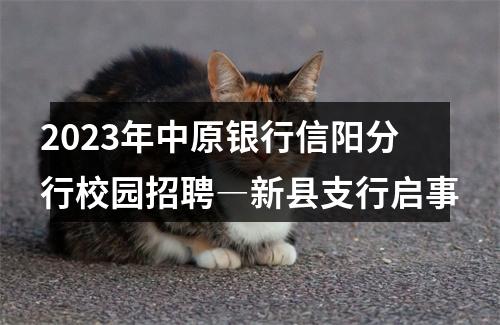 2023年中原银行信阳分行校园招聘―新县支行启事 图片