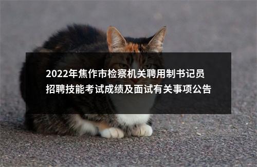2022年焦作市检察机关聘用制书记员招聘技能考试成绩及面试有关事项公告 图片