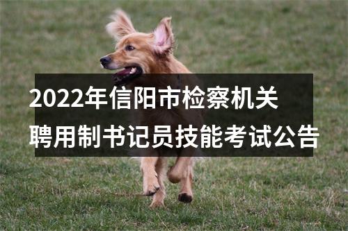 2022年信阳市检察机关聘用制书记员技能考试公告 图片